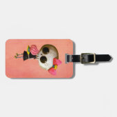 Kleines Fräulein Death mit kleinem Kuchen Gepäckanhänger (Vorderseite horizontal)