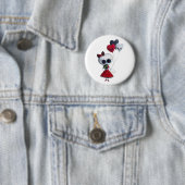Kleines Fräulein Death Valentine Girl Button (Beispiel)