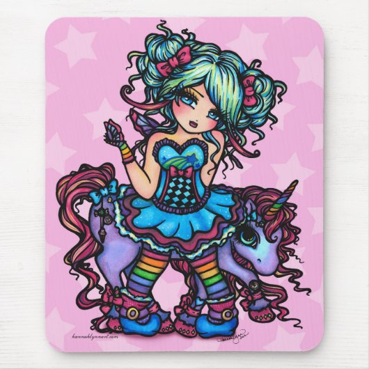 Kleines Fräulein Deelish Fairy Unicorn Prinzessin Mousepad (Vorne)