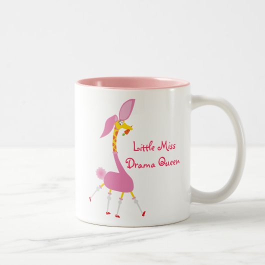Kleines Fräulein Drama Queen Mug Zweifarbige Tasse (Rechts)