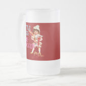 Kleines Fräulein Firecracker Vintage Americana Mattglas Bierglas (Vorderseite Links)