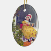 Kleines Fräulein Muffet Nursery Rhyme Keramik Ornament (Links)
