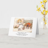 Kleines Fräulein Muffett u. Spinne, Gruß-Karte Karte (Gelbe Blume)