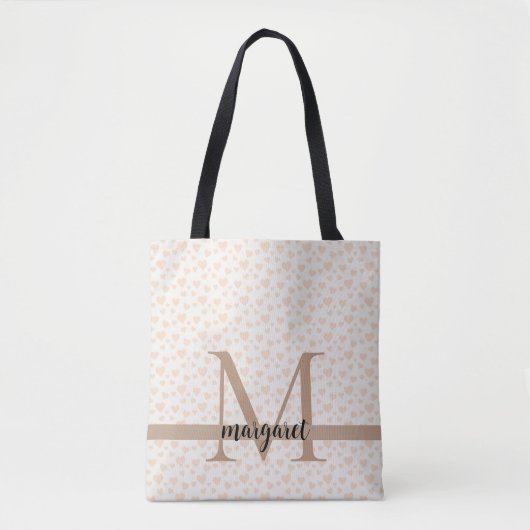 Kleines Ganzes Herzdesign Big Monogram Tasche (Vorderseite)