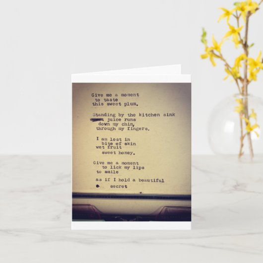 kleines Gedicht Karte (Gelbe Blume)