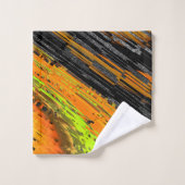 Kleines gelbliches Mosaik und deformiert Badhandtuch Set (Waschlappen)