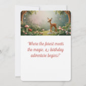 Kleines Gepunktetes Hirschwald zum Geburtstag Einl Einladung (Rückseite)