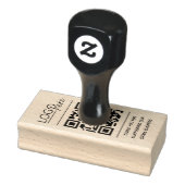 Kleines Geschäft QR-Code Danke Gummistempel (Stempel)