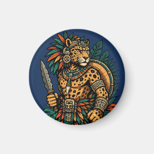 Kleines Geschenk des Jaguar-Stammes Kriegers Magnet
