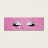 Kleines Geschenkgutschein Graue rosa Lashes Makeup (Vorderseite)