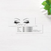 Kleines Geschenkzertifikat Grau weiße Lashes Makeu (Schreibtisch)