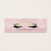 Kleines Geschenkzertifikat Rosa Glitzer Lash Makeu (Vorderseite)