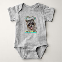 Kleines Gesicht, große Pläne Raccoon Baby Bodysuit