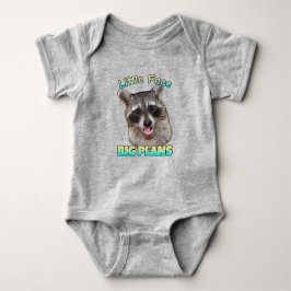 Kleines Gesicht, große Pläne Raccoon Baby Bodysuit Baby Strampler