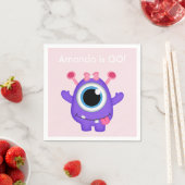 Kleines Girl Monster thematisches Party personalis Serviette (Beispiel)