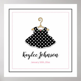 Kleines Girl's Black Dress - Baby Birth Poster