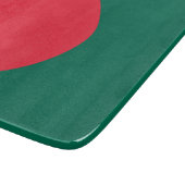 Kleines Glasschneidbrett mit der Flagge Bangladesc Schneidebrett (Ecke)