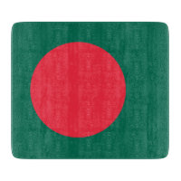 Kleines Glasschneidbrett mit der Flagge Bangladesc