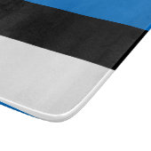 Kleines Glasschneidbrett mit der Flagge Estlands Schneidebrett (Ecke)