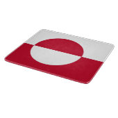 Kleines Glasschneidbrett mit der Flagge Grönlands Schneidebrett (Ecke)