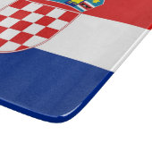 Kleines Glasschneidbrett mit der Flagge Kroatiens Schneidebrett (Ecke)