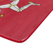 Kleines Glasschneidbrett mit der Flagge von Isle M Schneidebrett (Ecke)