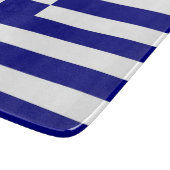 Kleines Glasschneidbrett mit griechischer Flagge Schneidebrett (Ecke)