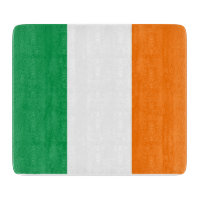 Kleines Glasschneidbrett mit irischer Flagge