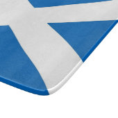 Kleines Glasschneidbrett mit schottischer Flagge Schneidebrett (Ecke)