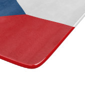 Kleines Glasschneidbrett mit tschechischer Flagge Schneidebrett (Ecke)