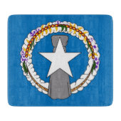 Kleines Glasschneider unter der Flagge von Nord-Ma Schneidebrett (Vorderseite)