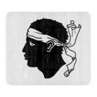 Kleines Glasspanbrett - Flagge Korsikas