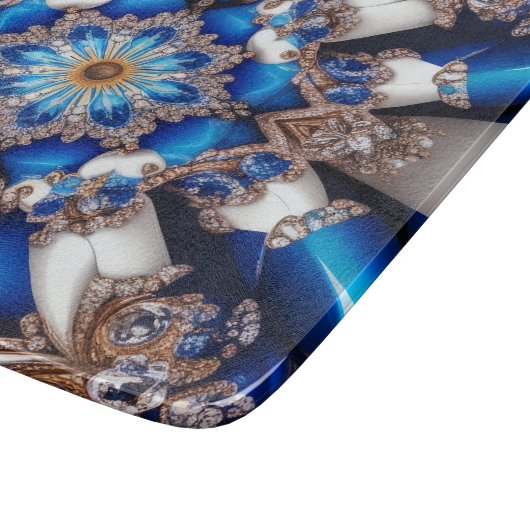 Kleines Glasspanbrett mit argentinischen Farben Schneidebrett (Ecke)