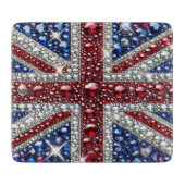 Kleines Glasspanbrett mit Britischen Farben Schneidebrett (Vorderseite)