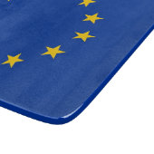 Kleines Glasspanbrett mit europäischer Flagge Schneidebrett (Ecke)