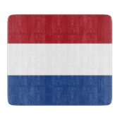 Kleines Glasspanbrett mit Flagge der Niederlande Schneidebrett (Vorderseite)