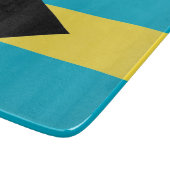Kleines Glasspanbrett mit Flagge von Bahamas Schneidebrett (Ecke)