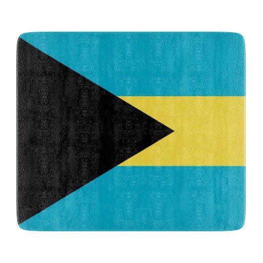 Kleines Glasspanbrett mit Flagge von Bahamas Schneidebrett (Vorderseite)