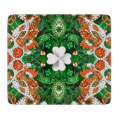 Kleines Glasspanbrett mit irischen Farben Schneidebrett (Vorderseite)