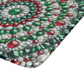 Kleines Glasspanbrett mit italienischen Farben Schneidebrett (Ecke)