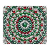 Kleines Glasspanbrett mit italienischen Farben Schneidebrett (Vorderseite)