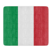 Kleines Glasspanbrett mit italienischer Flagge Schneidebrett (Vorderseite)