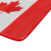 Kleines Glasspanbrett mit kanadischer Flagge Schneidebrett (Ecke)