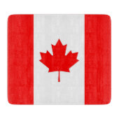 Kleines Glasspanbrett mit kanadischer Flagge Schneidebrett (Vorderseite)