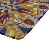 Kleines Glasspanbrett mit kolumbianischen Farben Schneidebrett (Ecke)