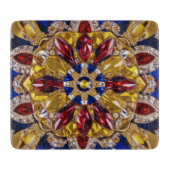 Kleines Glasspanbrett mit kolumbianischen Farben Schneidebrett (Vorderseite)