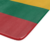 Kleines Glasspanbrett mit litauischer Flagge Schneidebrett (Ecke)