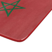 Kleines Glasspanbrett mit marokkanischer Flagge Schneidebrett (Ecke)