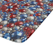 Kleines Glasspanbrett mit niederländischen Farben Schneidebrett (Ecke)