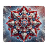 Kleines Glasspanbrett mit norwegischen Farben Schneidebrett (Vorderseite)